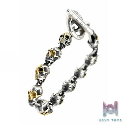 Raven Studio (silver jewelry) – Exclusive Design “Radiant Traveler” RS Skull Bracelet Original