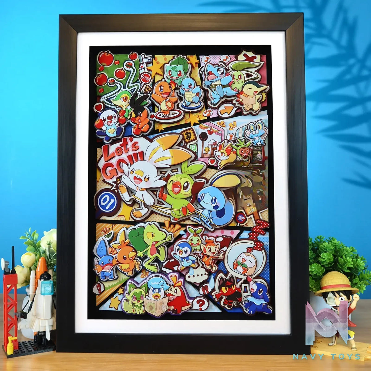KALA HOME Studio – Pokémon Multiple Characters #15 3D Decorative Painting Pokémon