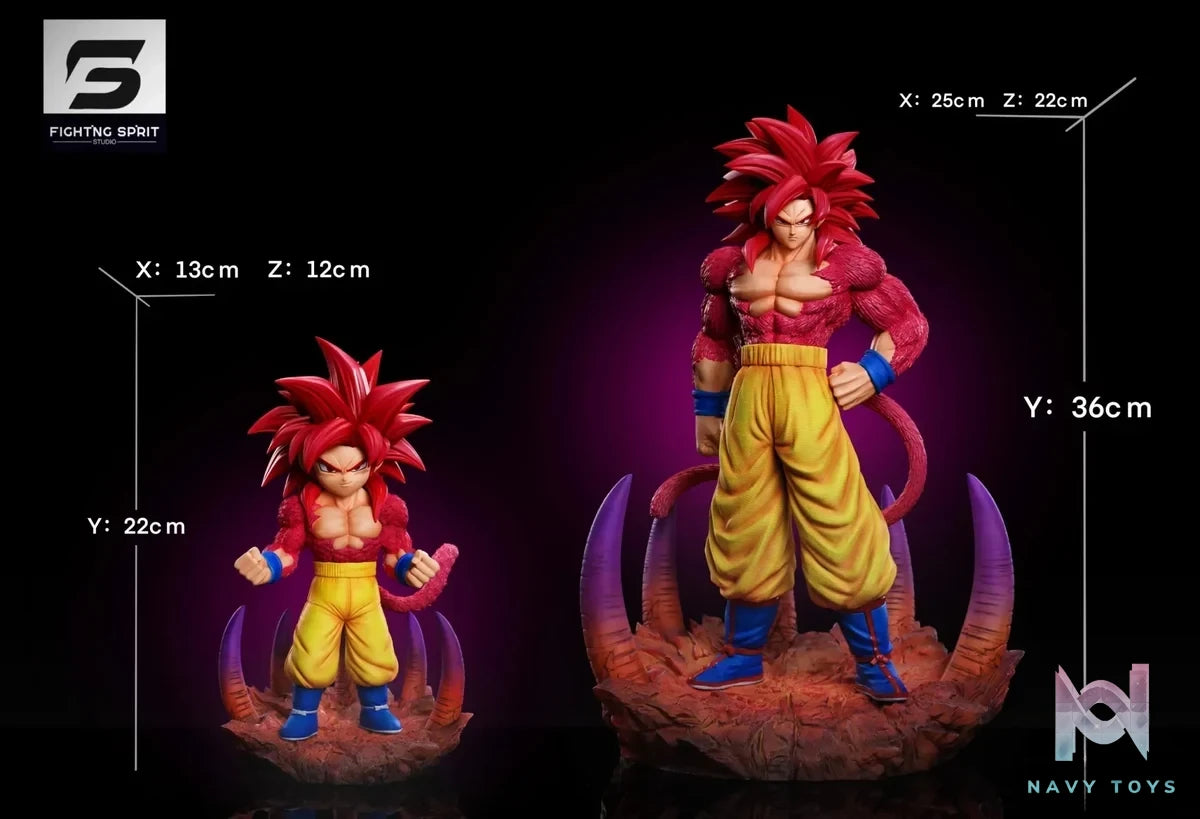 Fighting Sprit Studio - Dragon Ball DAIMA Super Saiyan 4 Goku resin statue Navy Toys anime figure