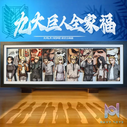KALA HOME Studio – Attack on Titan Multiple Characters #02 Titan 3D Decorative Painting Attack on Titan