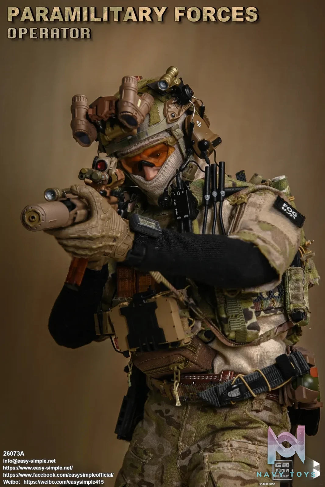 Easy Simple – Paramilitary Forces Operator Action Figure 26073A X 26073B (Licensed)