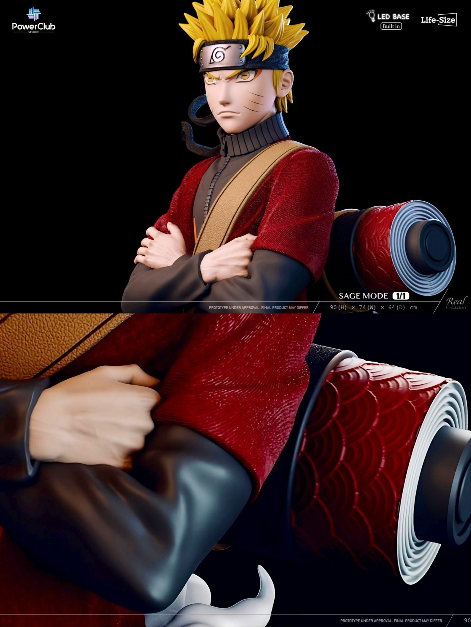 Bust Uzumaki Naruto Life Size - Naruto - PowerClub Studio x RCS resin statue PowerClub Studio x RCS Studio anime figure