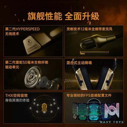 Razer – BlackShark V3 Pro CS2 Dragon Lore Edition Esports Headphones Counter-Strike 2 (Licensed)