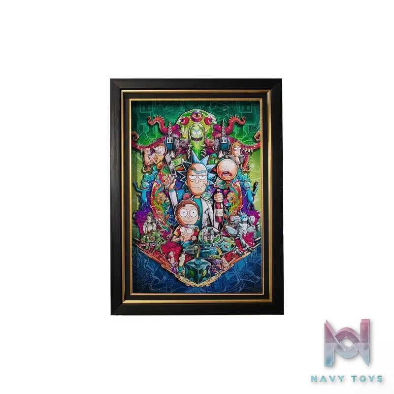 Yu Zhi Jiang Studio – Rick and Morty Multiple Characters 3D Decorative Painting Rick and Morty