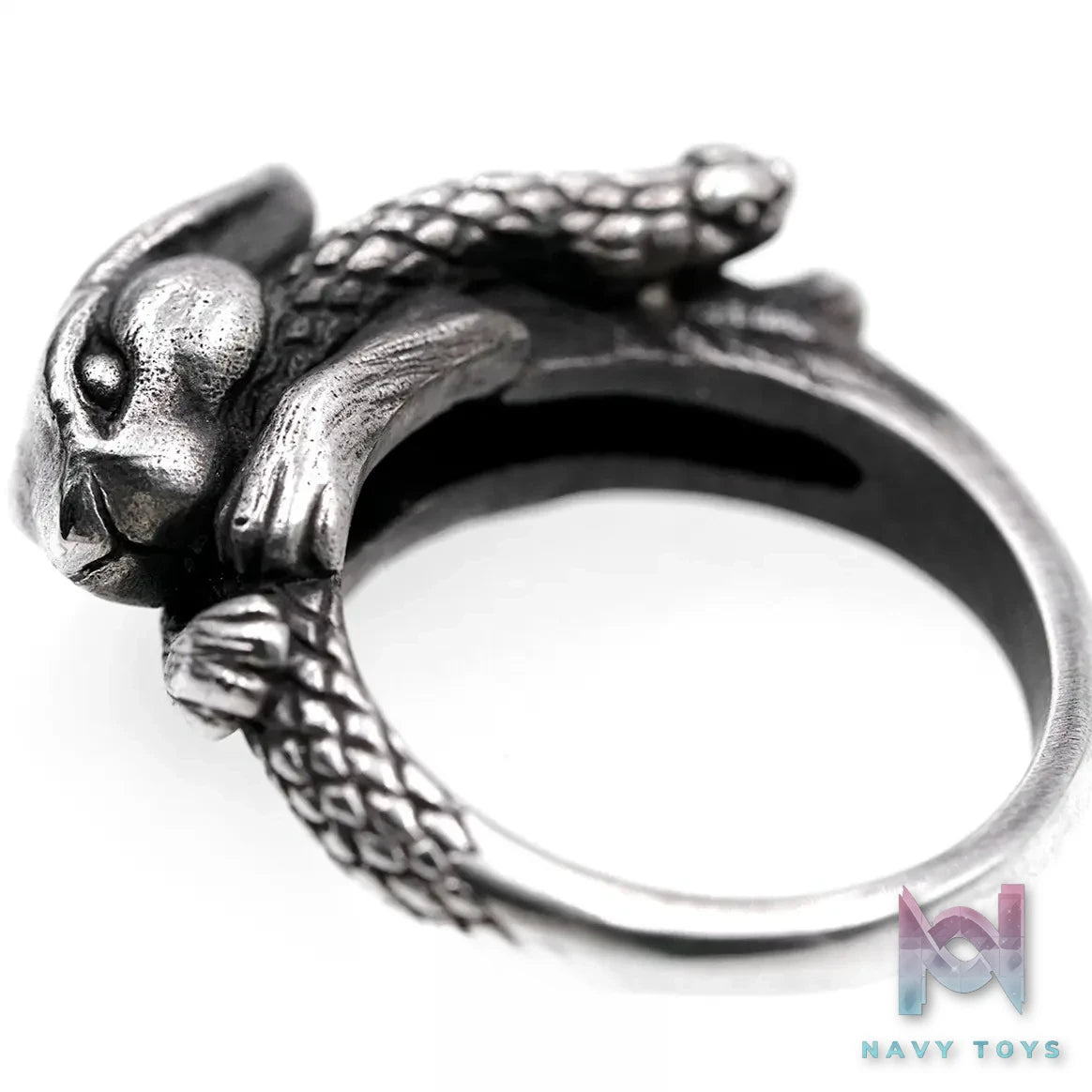 Raven Studio (silver jewelry) – Original Design “Fu” Snake and Rabbit Ring Original