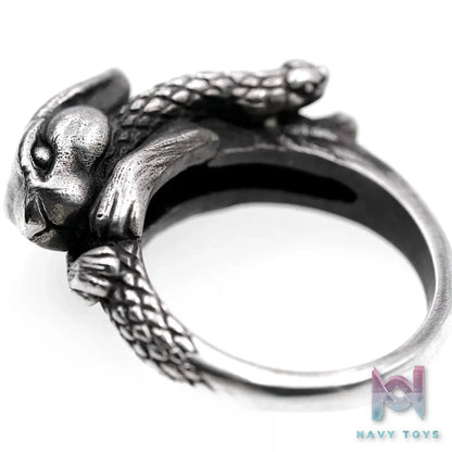 Raven Studio (silver jewelry) – Original Design “Fu” Snake and Rabbit Ring Original
