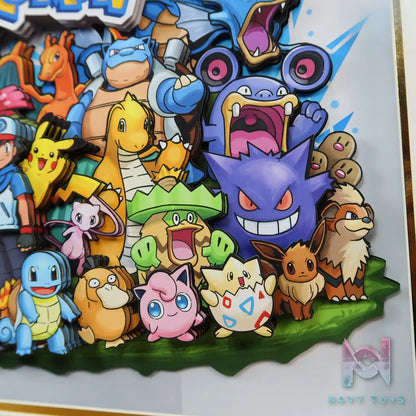 KALA HOME Studio – Pokémon Multiple Characters #04 3D Decorative Painting Pokémon