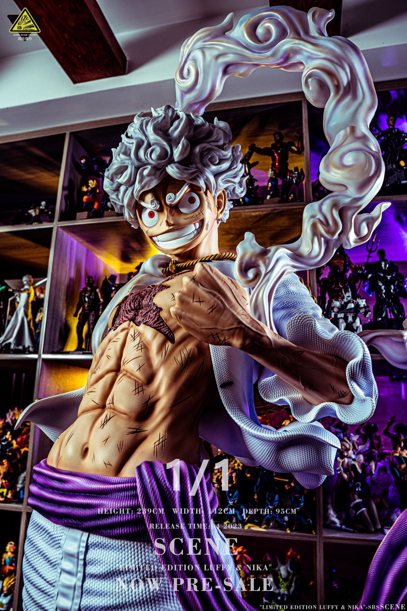 Luffy Gear 5 Nika Life Size - One Piece - SBS Studio resin statue SBS Studio anime figure