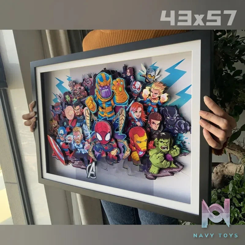 KALA HOME Studio – Marvel Multiple Characters #01 3D Decorative Painting Marvel