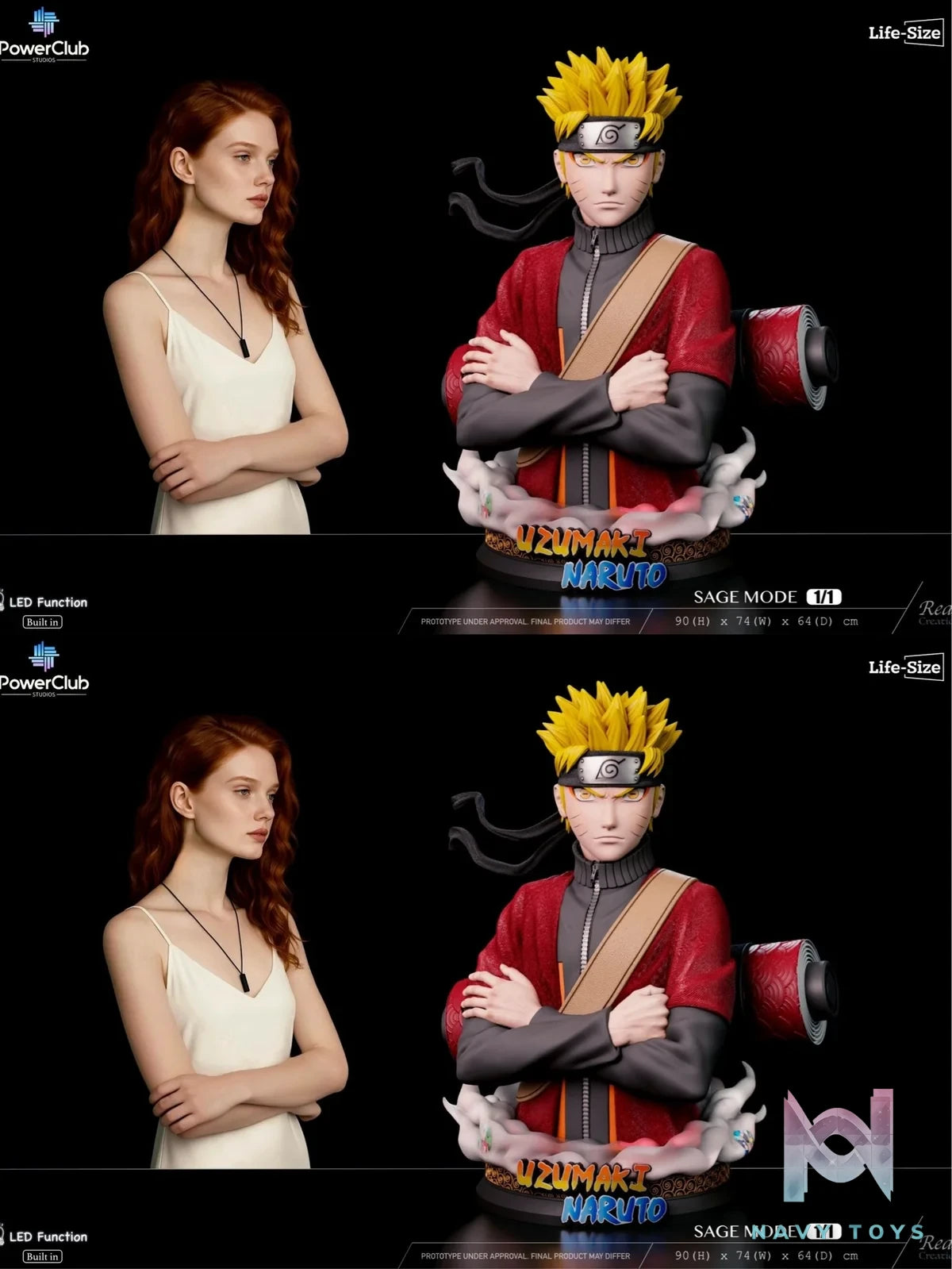 Bust Uzumaki Naruto Life Size - Naruto - PowerClub Studio x RCS resin statue PowerClub Studio x RCS Studio anime figure