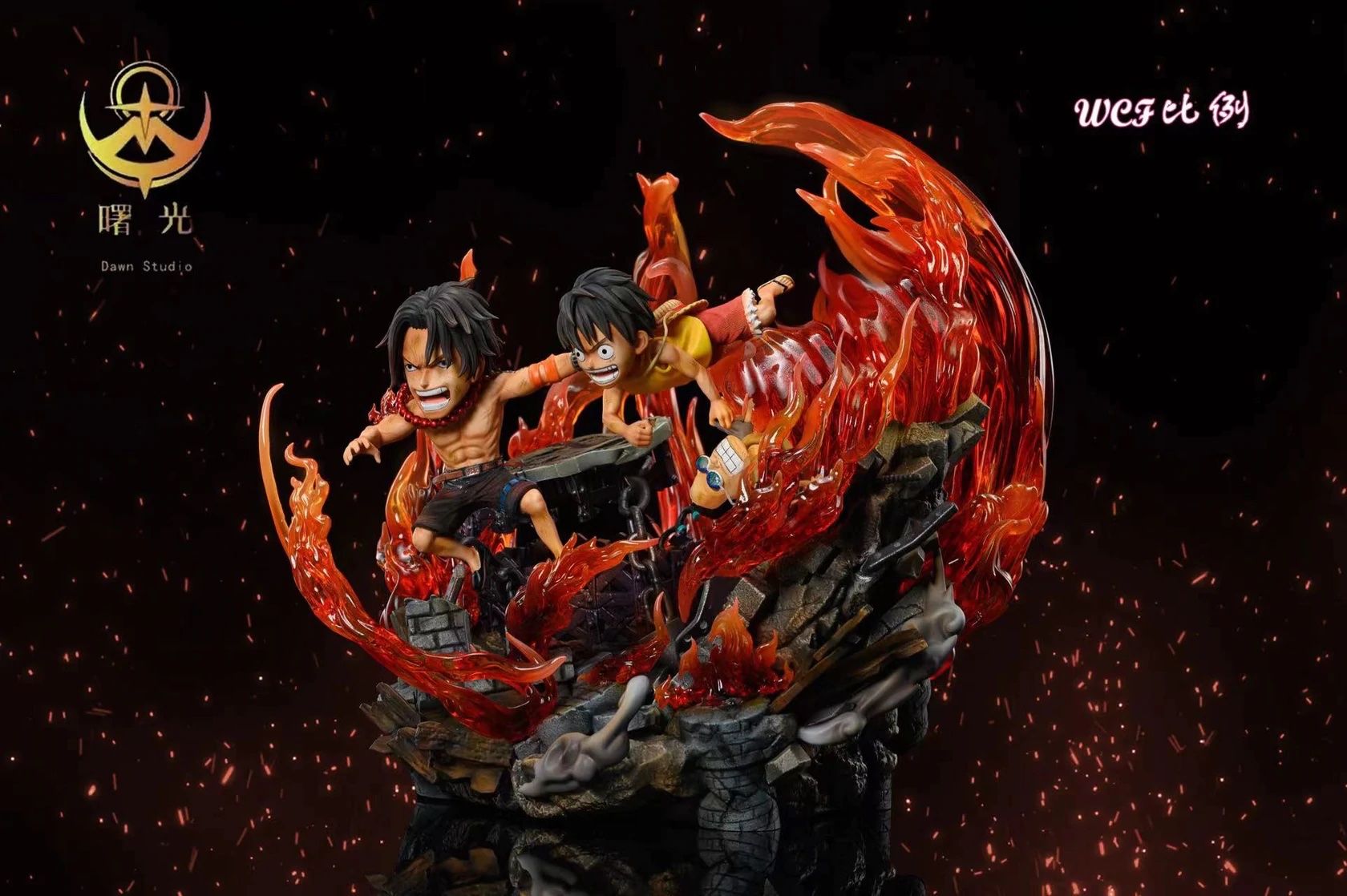 Ace & Luffy resin statue Dawn Studio anime figure