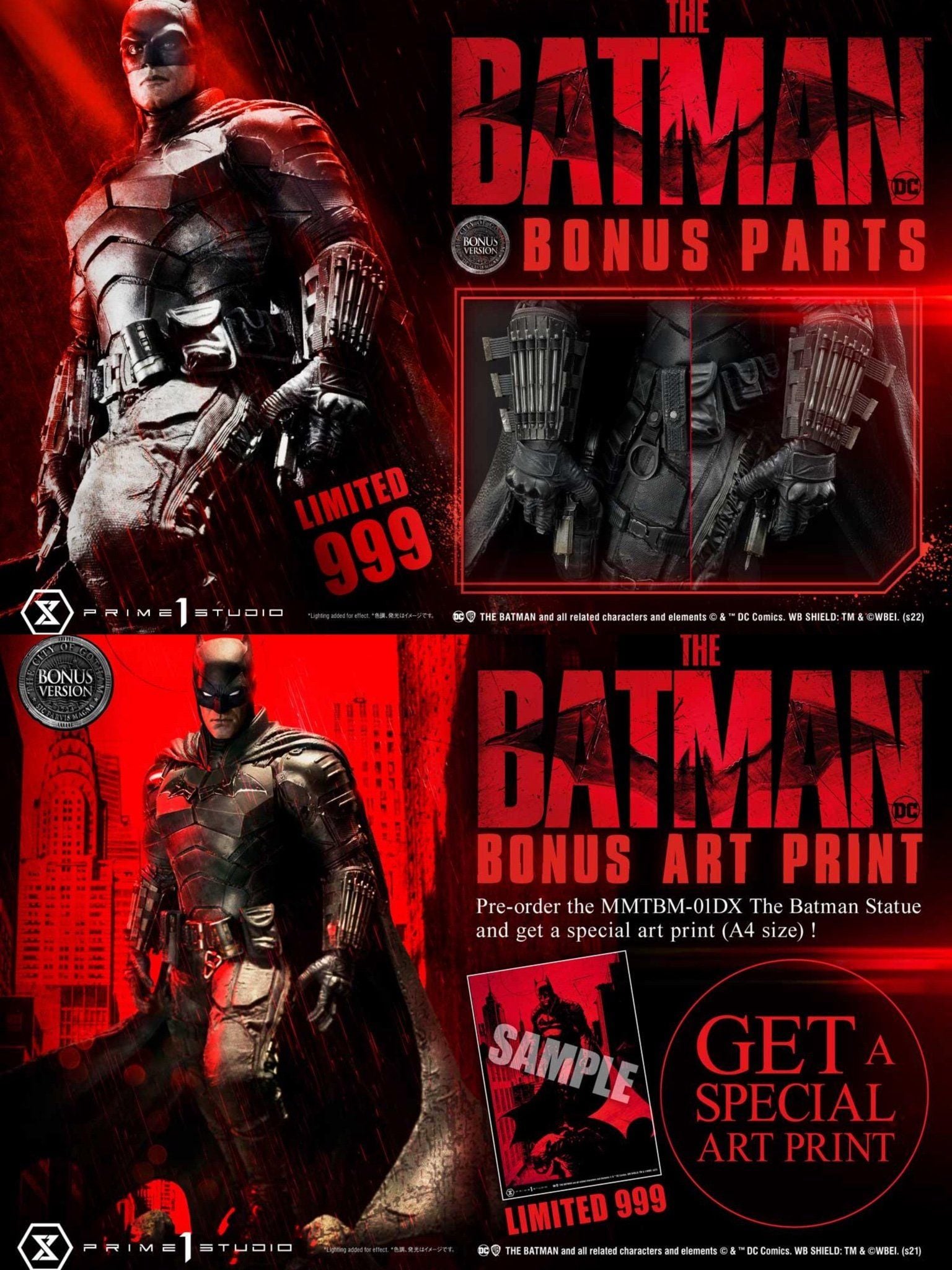 The Batman - Prime 1 Studio (MMTBM - 01; MMTBM - 02LM) resin statue Prime 1 Studio anime figure