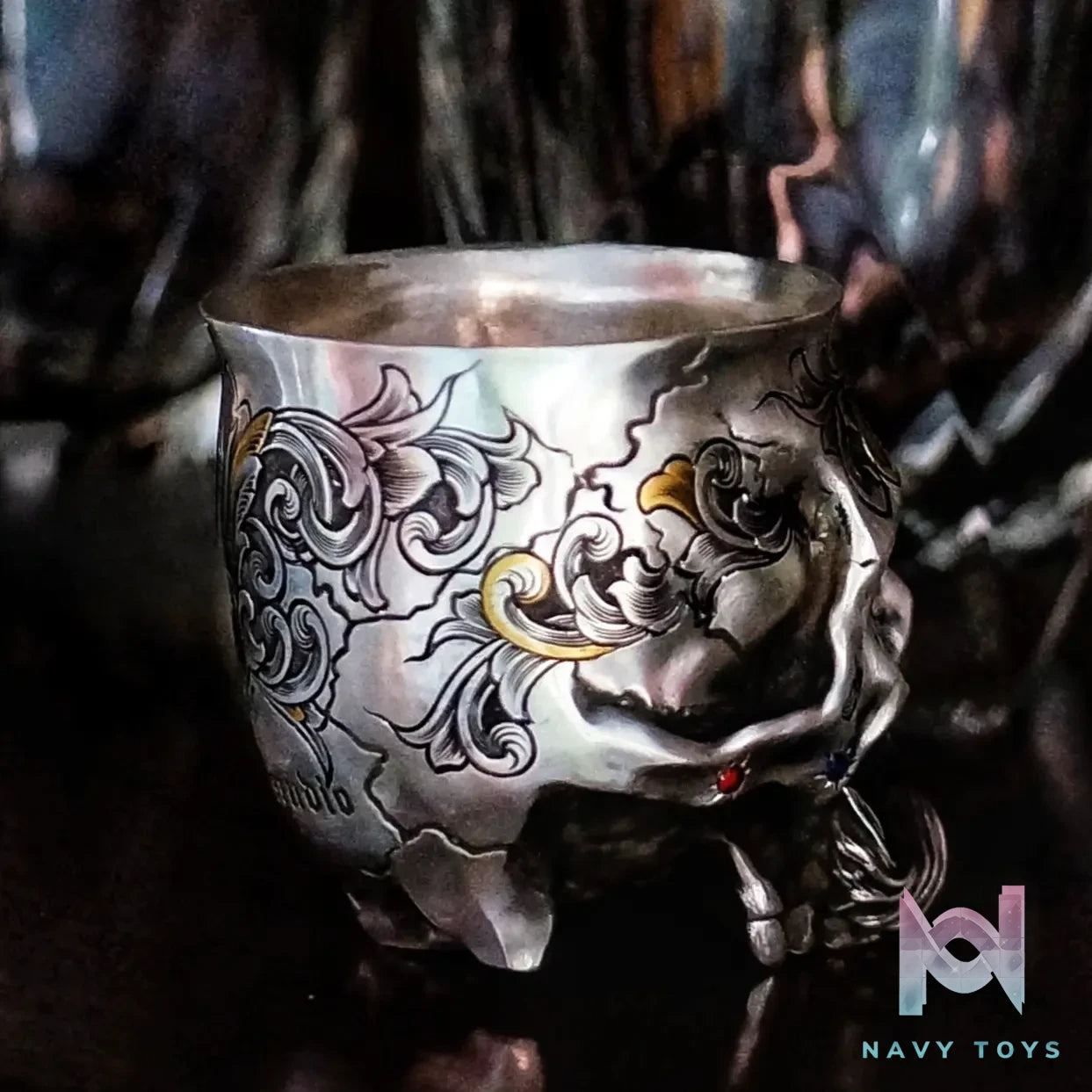 Raven Studio (silver jewelry) – Original Skull Silver Wine Cup Original