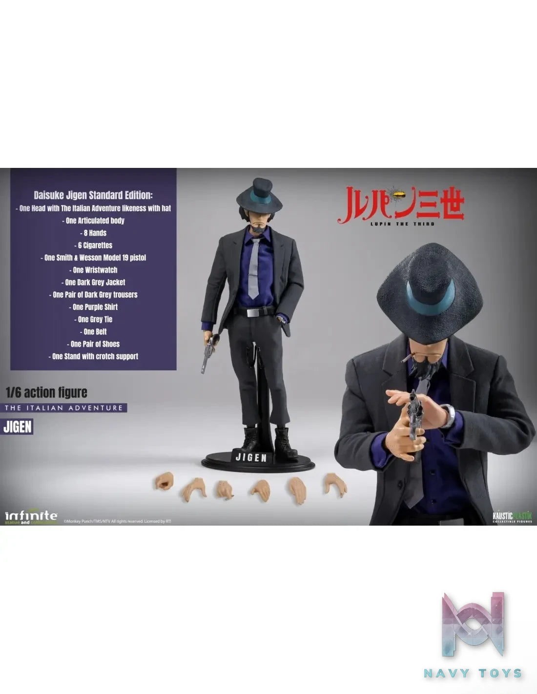 Infinite Statue – Lupin The 3rd The Italian Adventure 1/6 Action Figure Daisuke Jigen (Licensed)