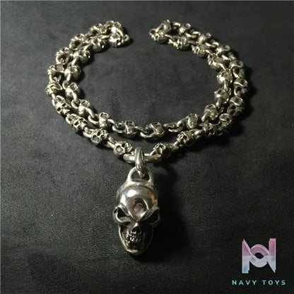 Raven Studio (silver jewelry) – Exclusive Design Small Skull Trophy Necklace Original