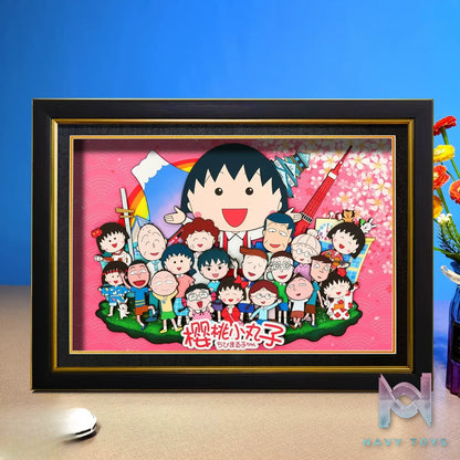 Yu Zhi Jiang Studio – Chibi Maruko Chan Multiple Characters Series #03 3D Decorative Painting Chibi Maruko Chan