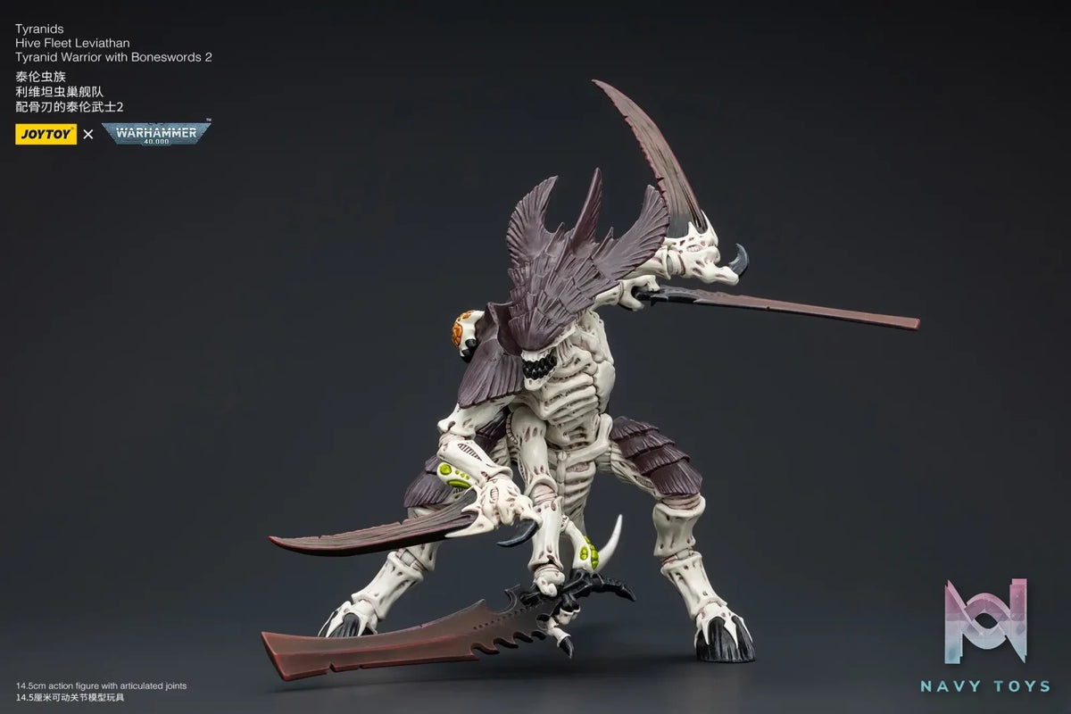 JOYTOY Studio – Warhammer 40,000 Tyranids Hive Fleet Leviathan Tyranid Warrior with Boneswords 2 JT8766 (Licensed)