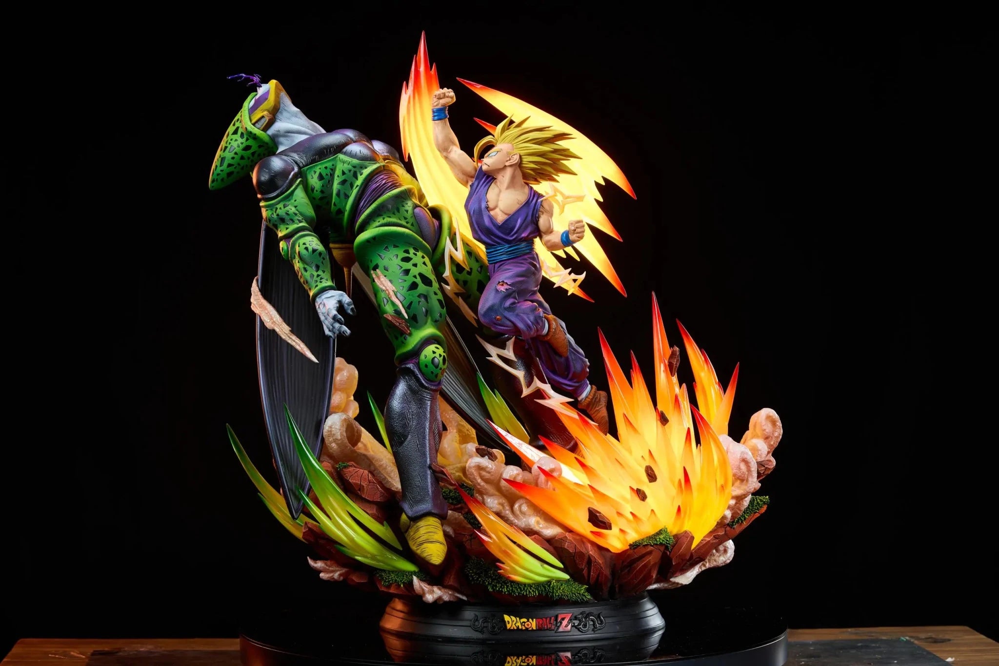 KD Collectibles Studio - Gohan vs Cell Dragon Ball resin statue Navy Toys anime figure