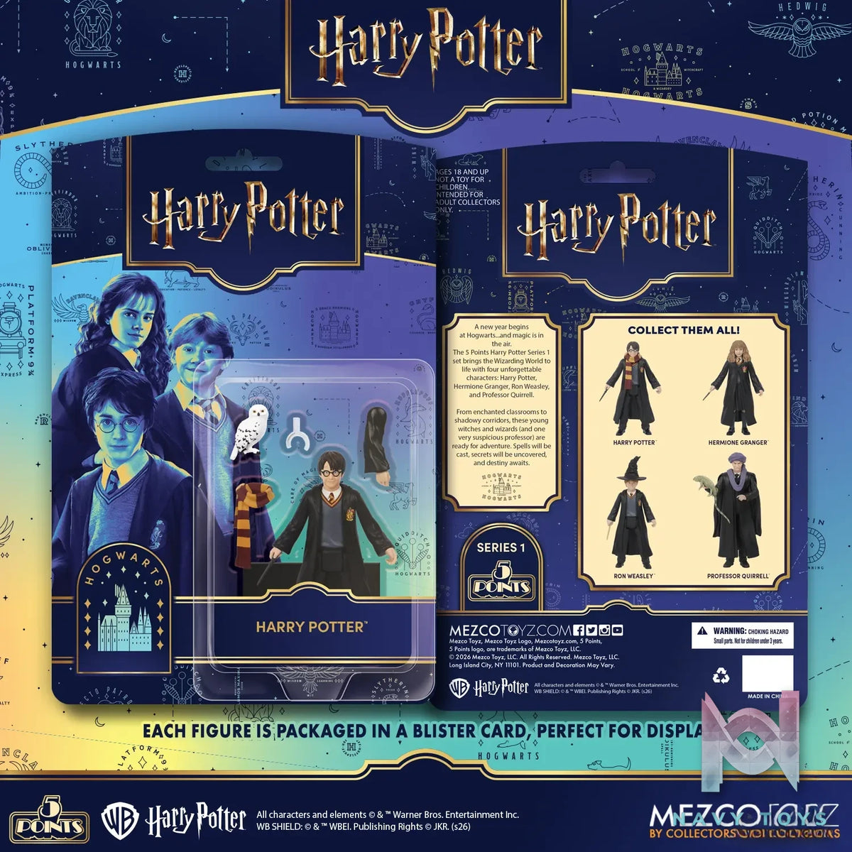Mezco Studio – 5 Points Harry Potter Series 1 Set (Licensed)