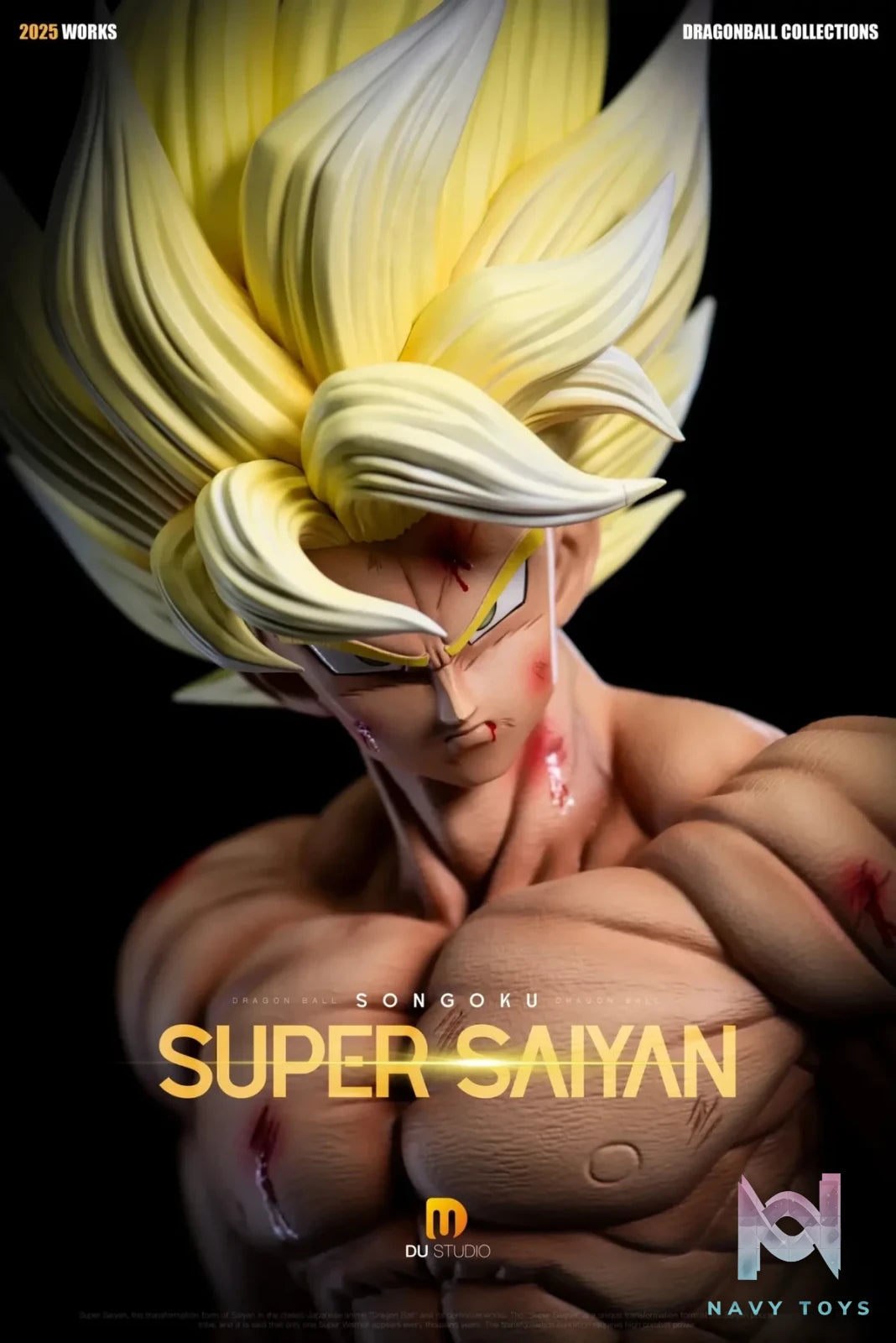 Du Studio - Dragon Ball The First Super Saiyan 2.0 Son Goku resin statue Navy Toys anime figure