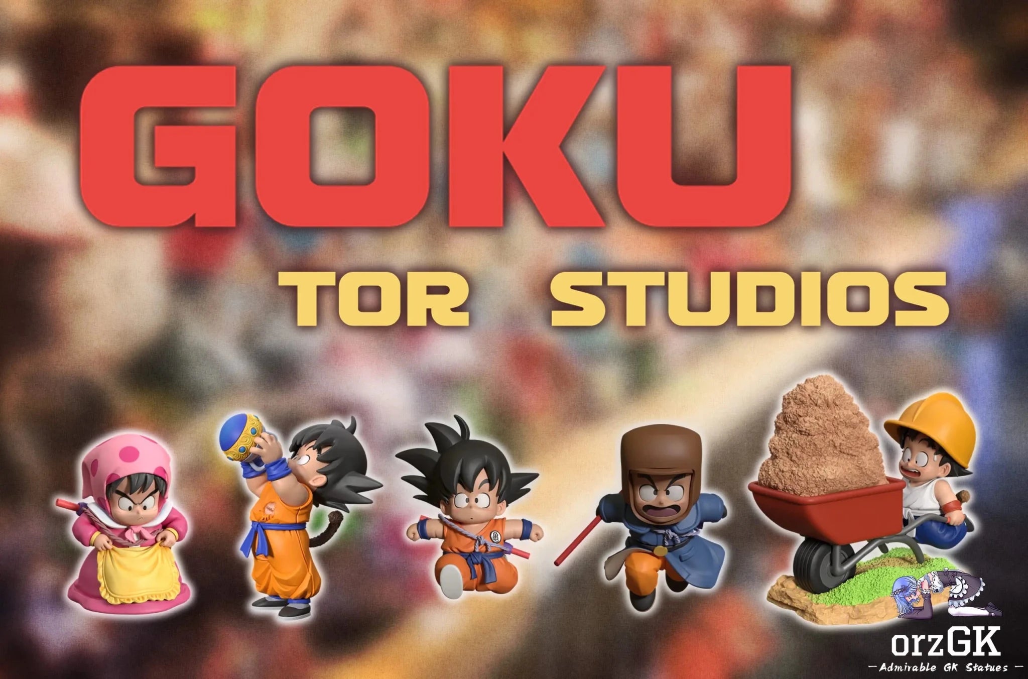 TOR Studio - WCF Little Goku Series 001 Running Little Goku Dragon Ball resin statue Navy Toys anime figure