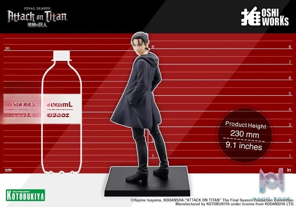 Kotobukiya – OSHI WORKS Attack on Titan The Final Season Eren Yeager The Final Season ver. Complete Figure (Licensed)
