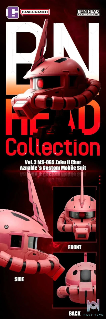 BANDAI – Mobile Suit Gundam BN HEAD Collection VOL.3 Char Aznable Zaku (Licensed)