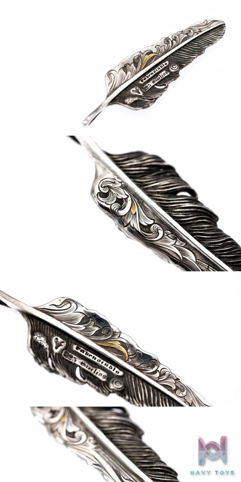 Raven Studio (silver jewelry) – Original Exclusive Design Indian Feather Pendant Original