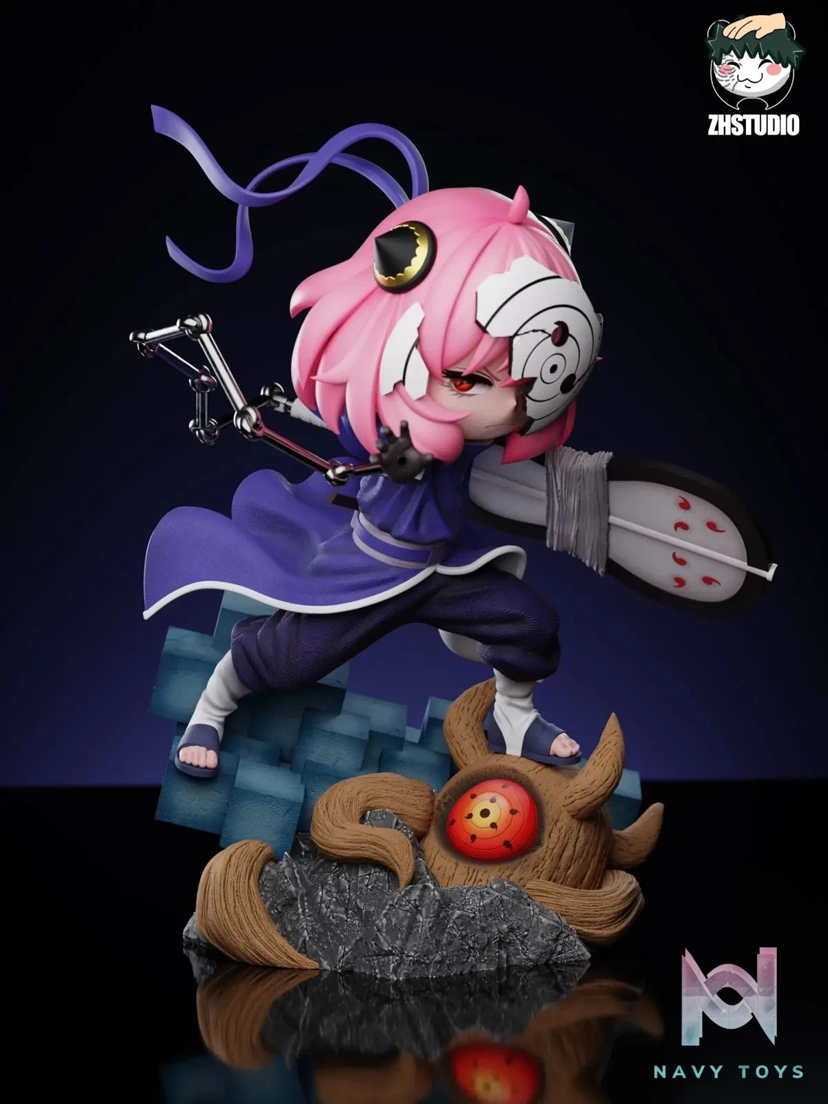 ZH Studio - Spy x Family Anya COS Obito resin statue Navy Toys anime figure