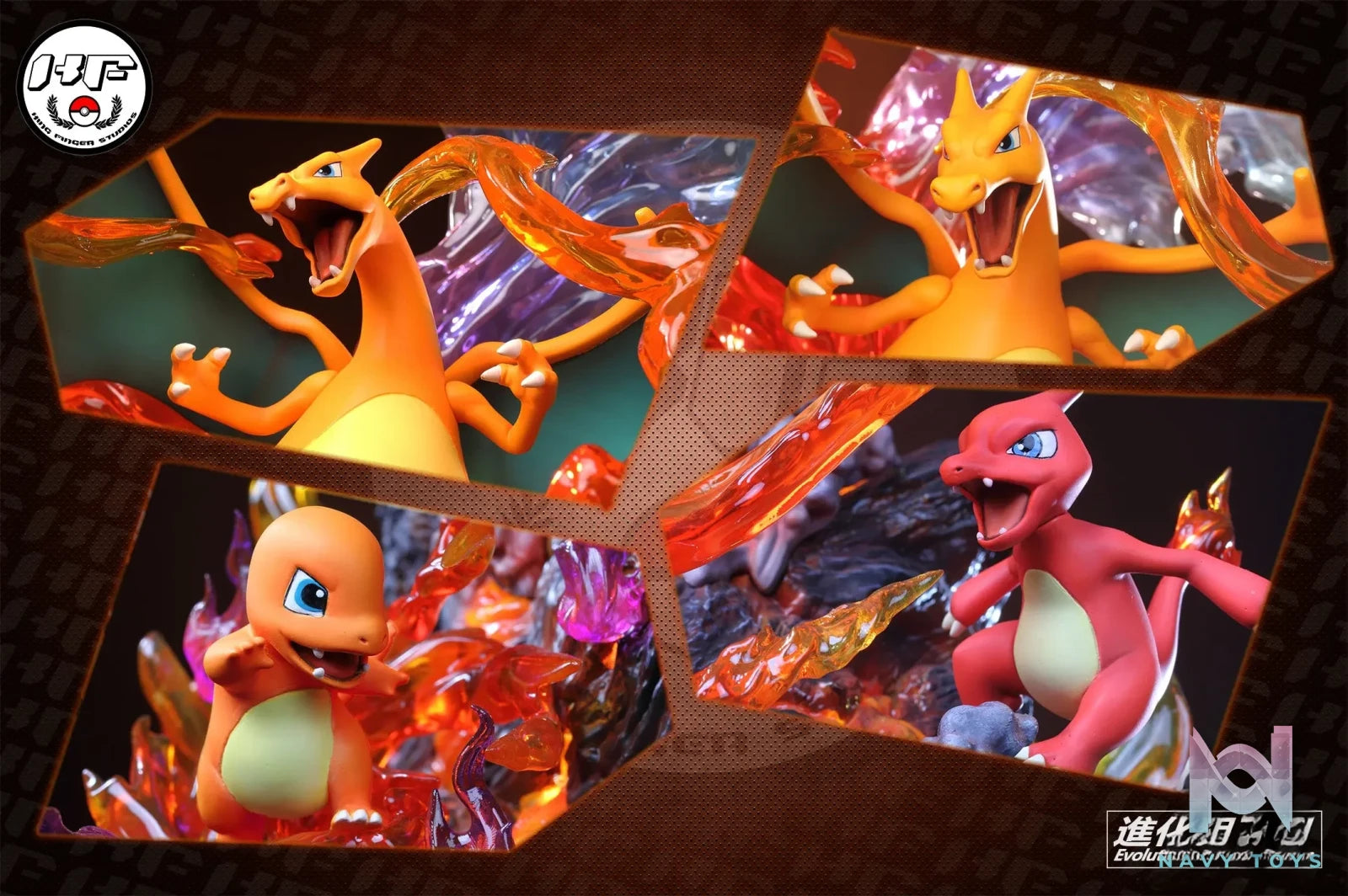 King Finger Studio – Pokemon Charizard Evolution Set