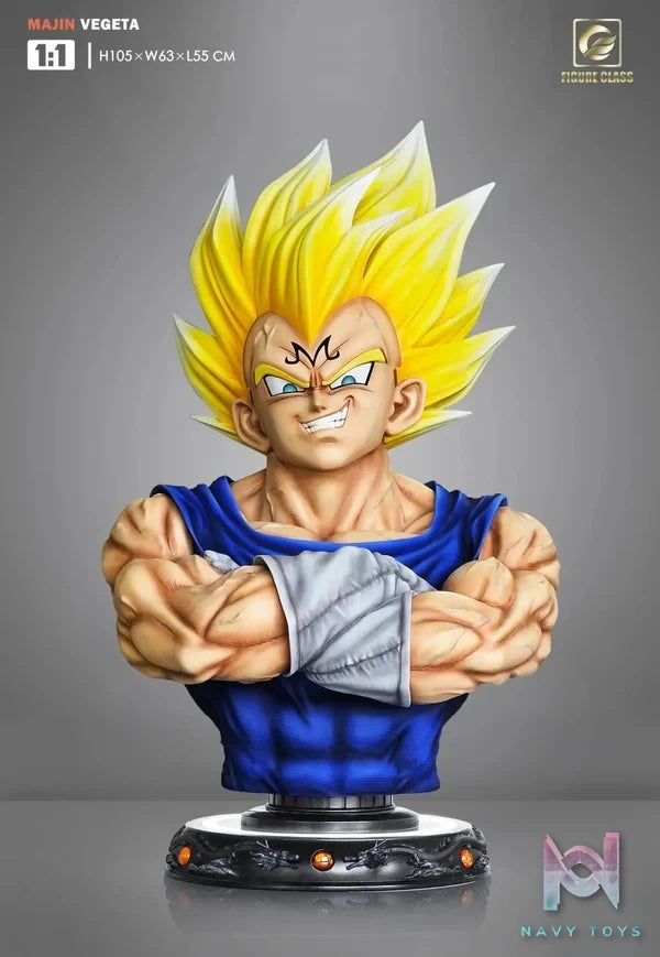 FIGURE CLASS Studio & Tian Qi Studio - Dragon Ball 1/1 Demon Vegeta Bust resin statue Navy Toys anime figure