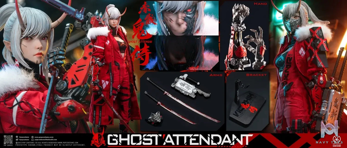 POP COSTUME Studio – GS-002 Ghost Attendant Red Remains 1/6 Action Figure (Licensed)