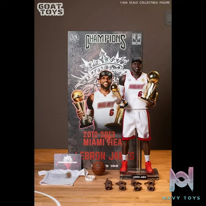 Goat Toys Studio – NBA 1/6 LeBron James 13 Heat Championship Set