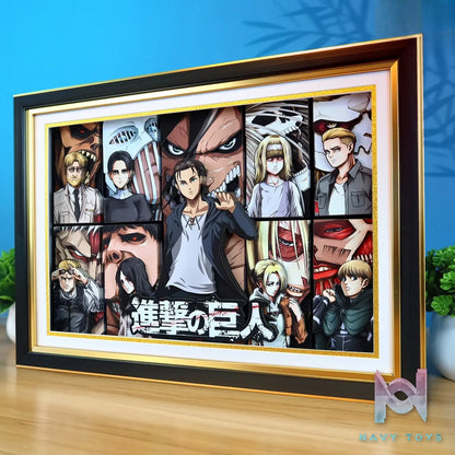 KALA HOME Studio – Attack on Titan Multiple Characters #08 Titan 3D Decorative Painting Attack on Titan
