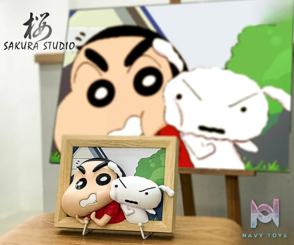 Sakura Studio X OPP Studio – Crayon Shinchan And Shiro Photo Frame