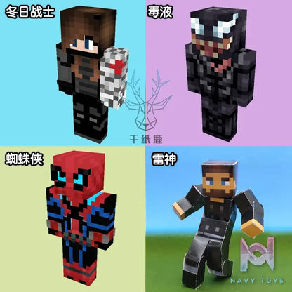 Qian Zhi Lu Studio – Steve Creeper Solid 303 Articulated 3D Paper Model DIY Minecraft