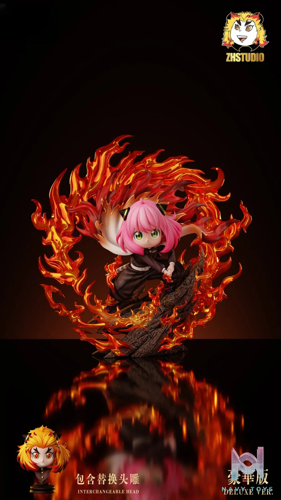 ZH Studio – Anya Cosplay Demon Slayer Kyojuro Rengoku Spy x Family