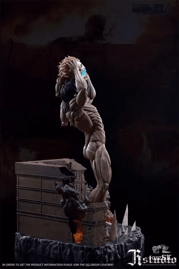 JR Studio - Attack on Titan VS Jaw titan Battle of the summit resin statue Navy Toys anime figure