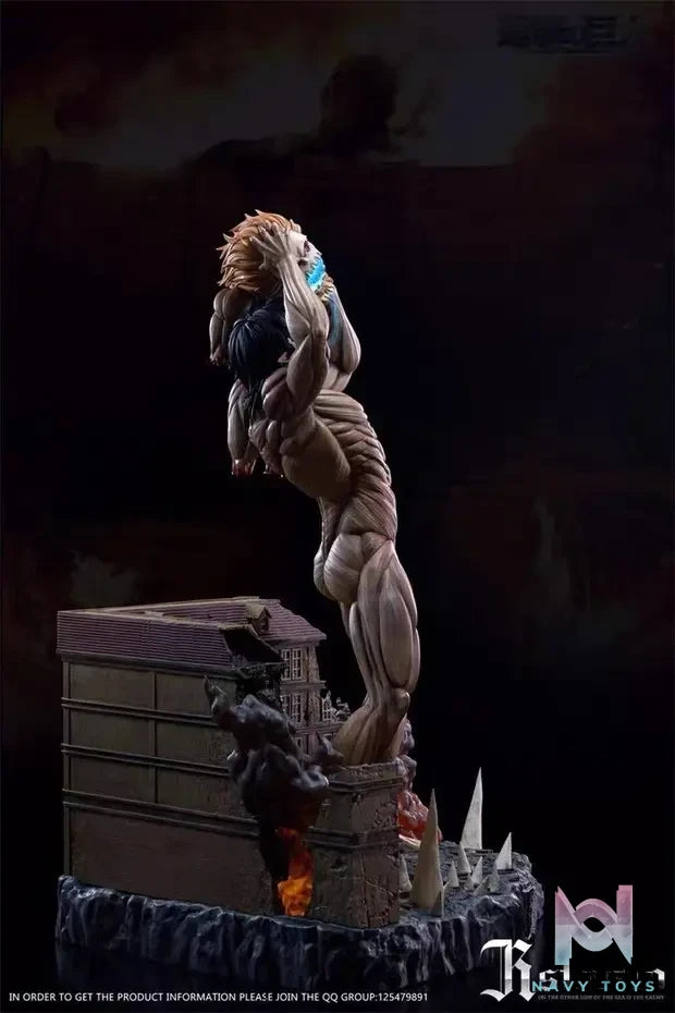 JR Studio - Attack on Titan VS Jaw titan Battle of the summit resin statue Navy Toys anime figure