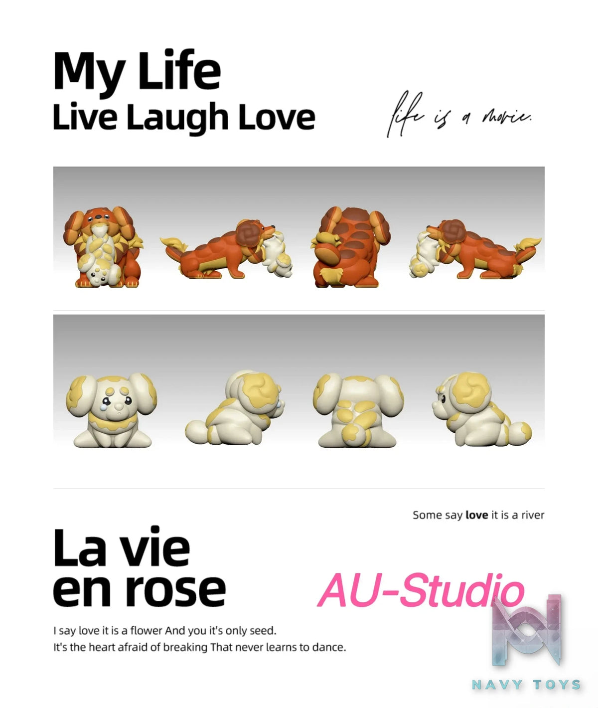 AU Studio – Pokémon Dog Illustration Series Houndoom & Smeargle & Fidough
