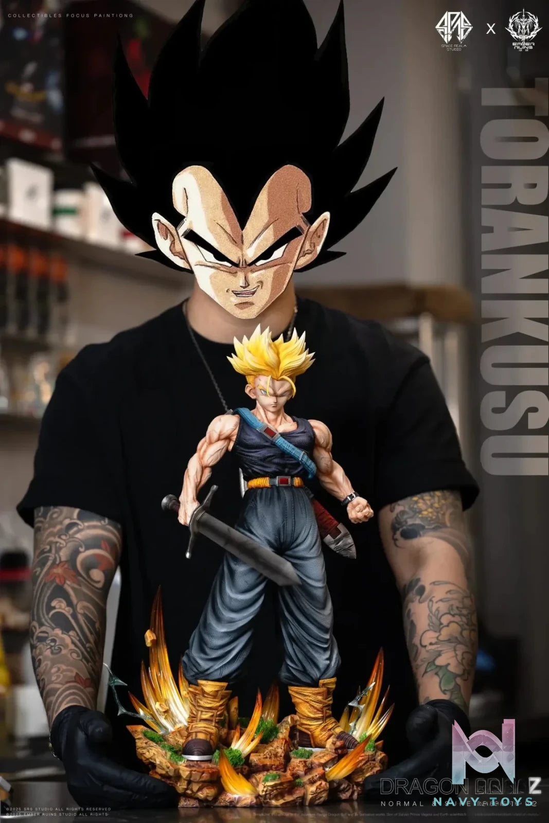 Space Realm Studio & Ember Ruins Studio - Dragon Ball Trunks resin statue Navy Toys anime figure