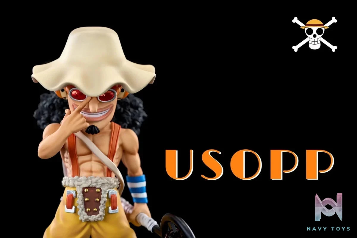 A+ Studio - One Piece Fish - Man Island Straw Hat Pirates Usopp resin statue Navy Toys anime figure