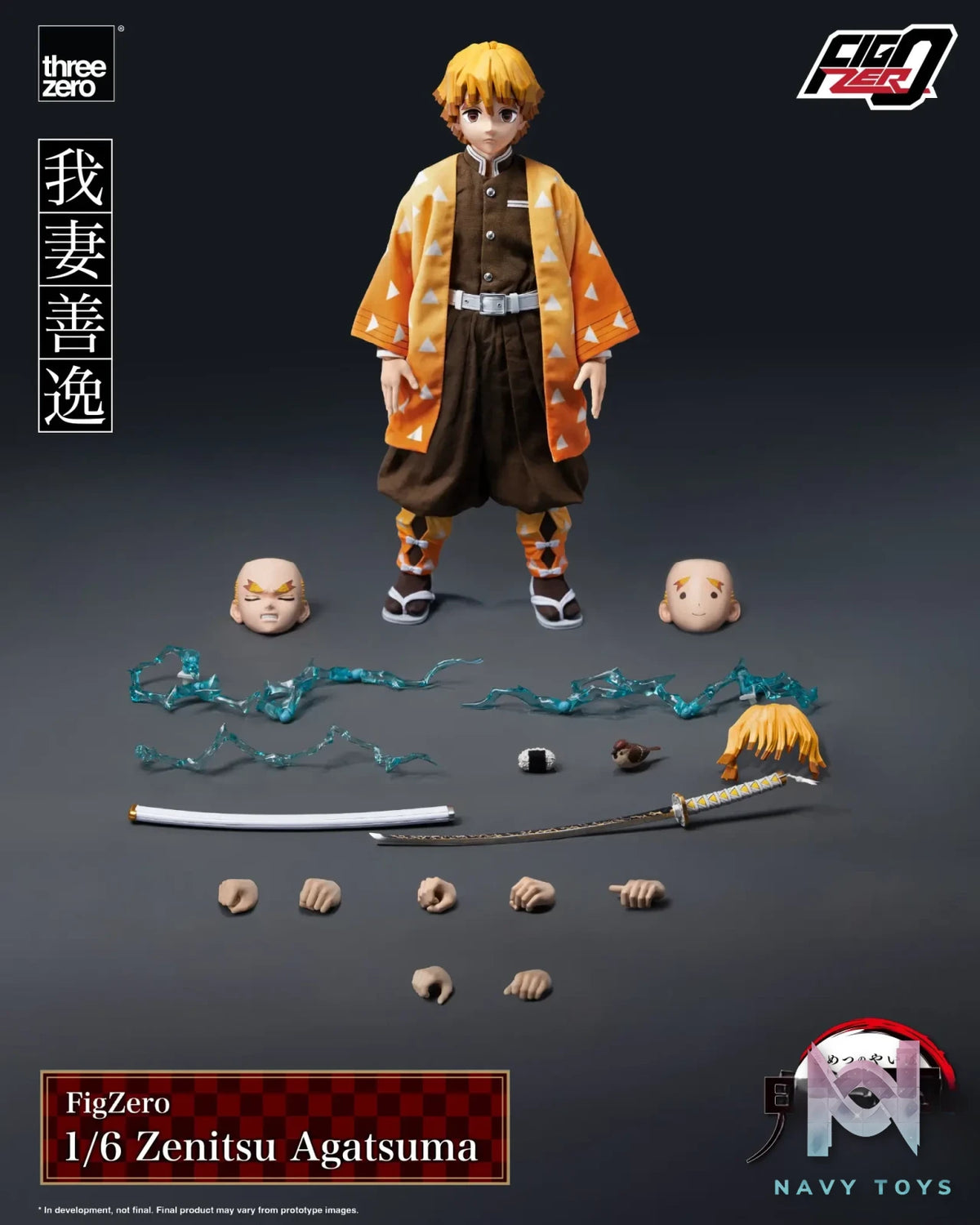 Threezero – Demon Slayer: Kimetsu no Yaiba FigZero 1/6 Zenitsu Agatsuma 3Z06690W0 (Licensed)