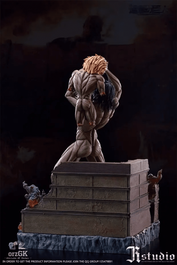 JR Studio - Attack on Titan VS Jaw titan Battle of the summit resin statue Navy Toys anime figure