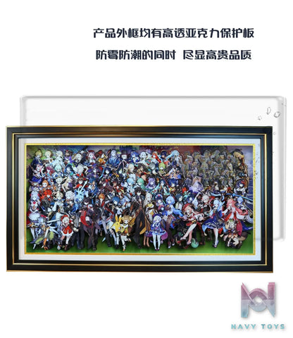 KALA HOME Studio – Genshin Impact Multiple Characters 3D Decorative Painting Genshin Impact