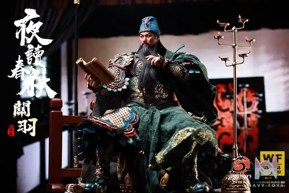 JSTOYS Studio – 1/6 W001 Night-reading The Spring And Autumn Annals Guan Yu, Yuchang (WF2024 EVENT-EXCLUSIVE EDITION) W001