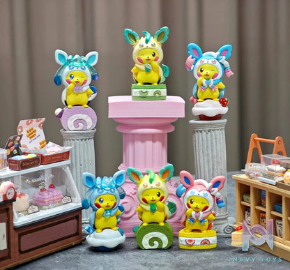 Qing Niao Studio – Plain Glitter Eevee Family Pikachu Costume Set, Arcanine Costume Set Pokémon