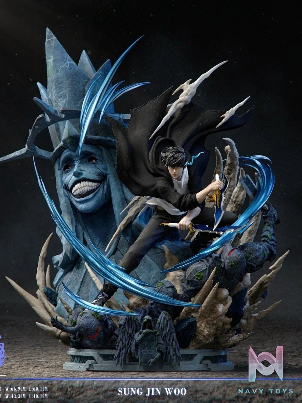 Sung Jinwoo vs Statue of God - Solo Leveling - Mask Studio resin statue mask studio anime figure