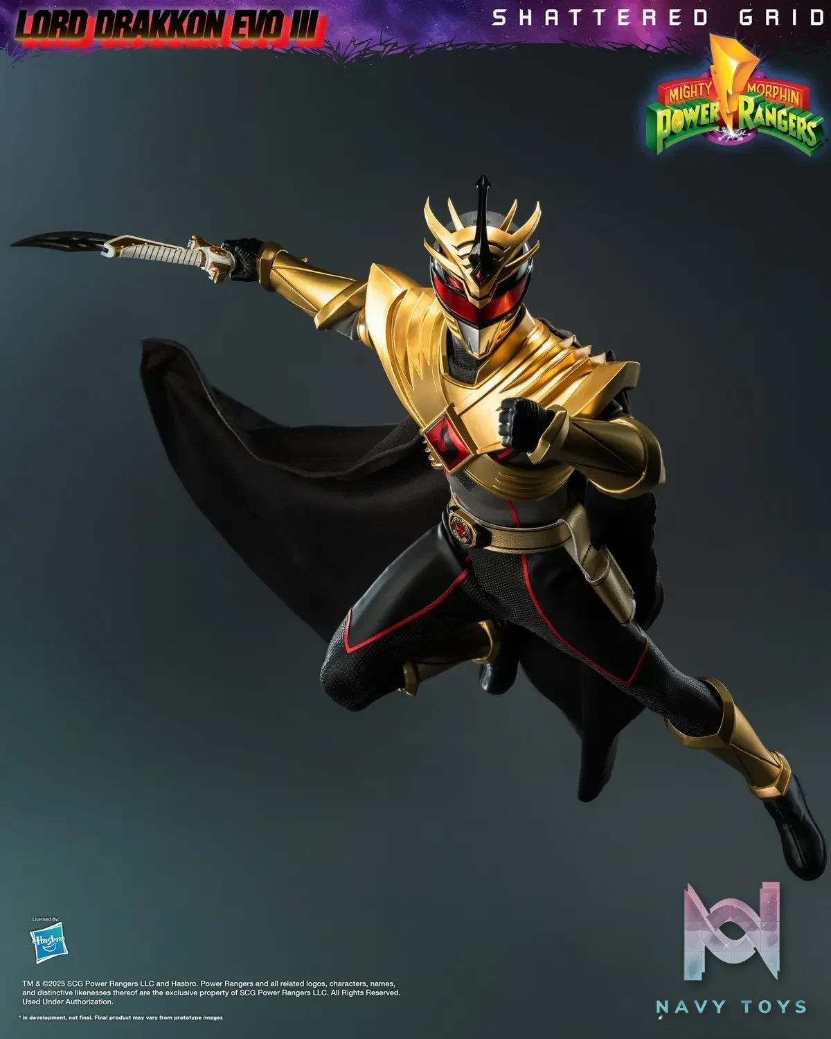Threezero – Mighty Morphin Power Rangers: Shattered Grid FigZero 1/6 Lord Drakkon Evo III 3Z10260W0 (Licensed)