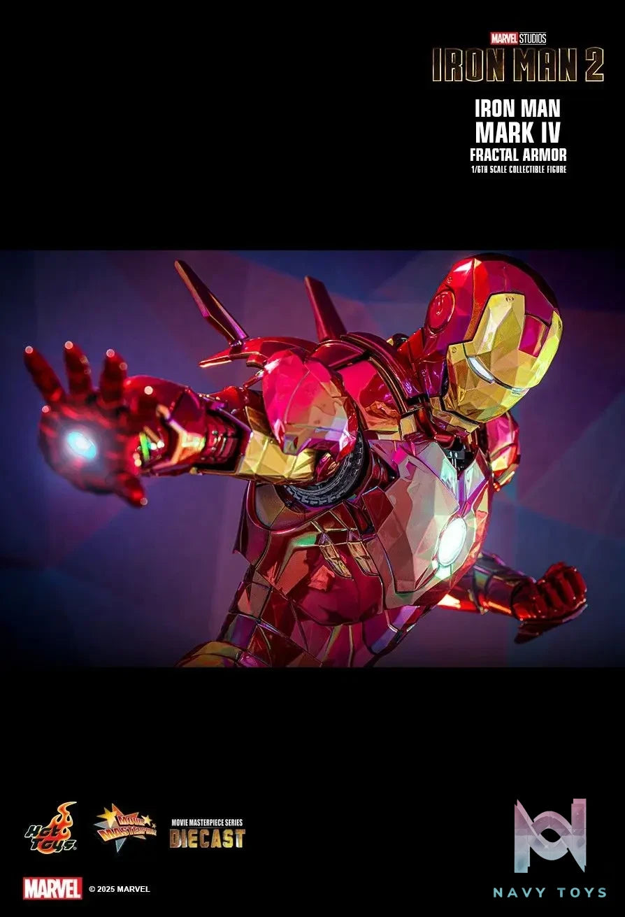 Hottoys – Marvel Iron Man 2 Iron Man Mark IV (Fractal Armor) 1/6th scale Collectible Figure MMS792D70 (Licensed)